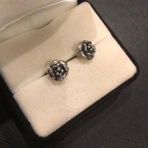 Sterling Silver Flower Stud Earrings